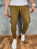 Calça Jogger Premium Cargo Cor Marron Marrom