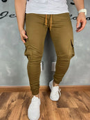 Calça Jogger Premium Cargo Cor Marron Marrom