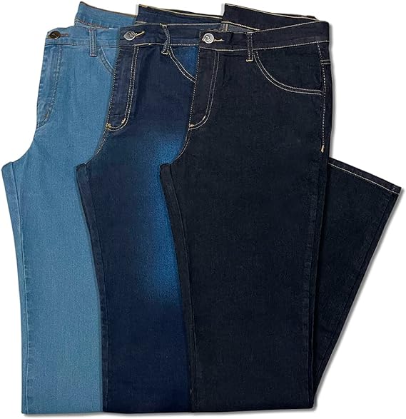Kit Com 3 Calças Jeans Masculinas Clássicas