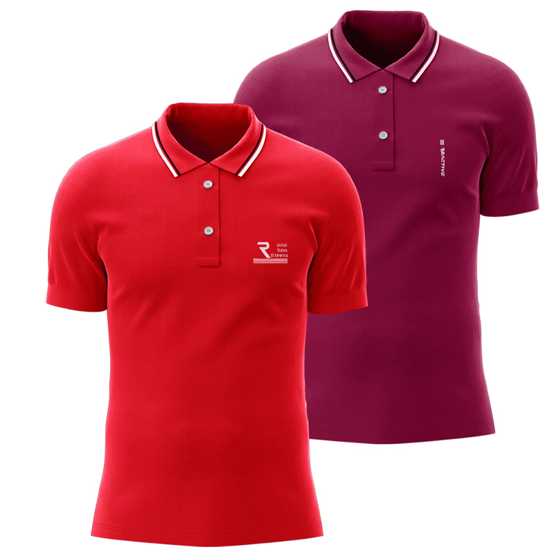 Kit 2 Camisetas Polo Masculina Casual 100% Algodão