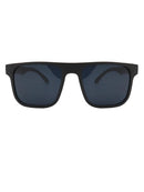 Óculos Napole Unissex Quadrado Preto Fosco