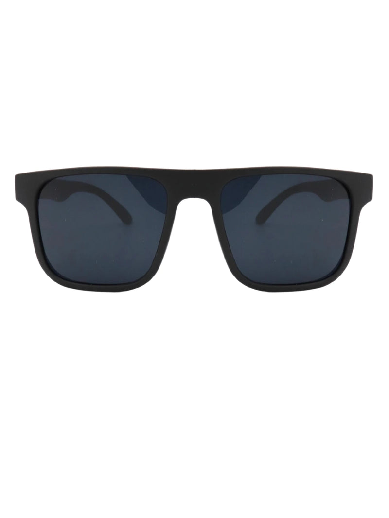 Óculos Napole Unissex Quadrado Preto Fosco