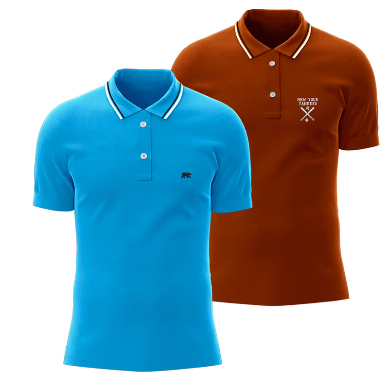 Kit 2 Camisetas Polo Masculina Casual 100% Algodão