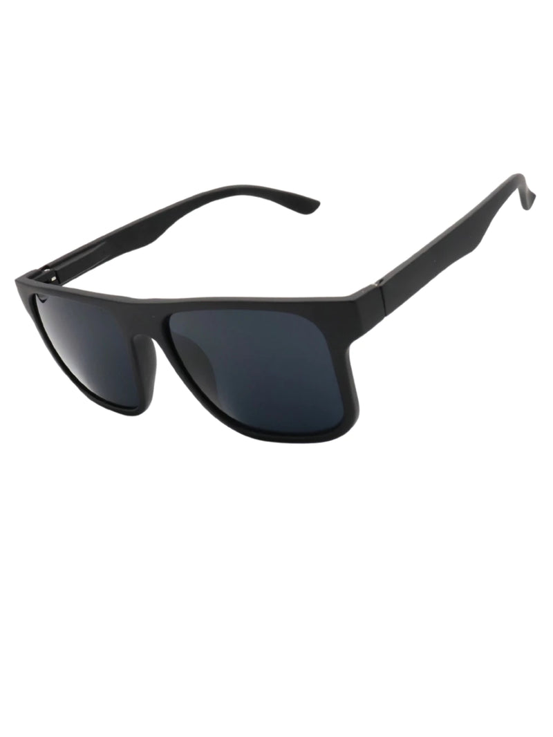 Óculos Napole Unissex Quadrado Preto Fosco