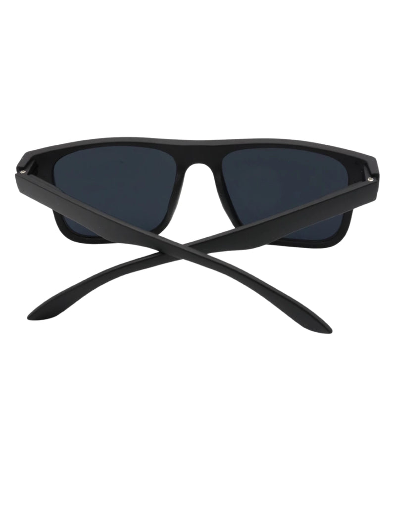 Óculos Napole Unissex Quadrado Preto Fosco