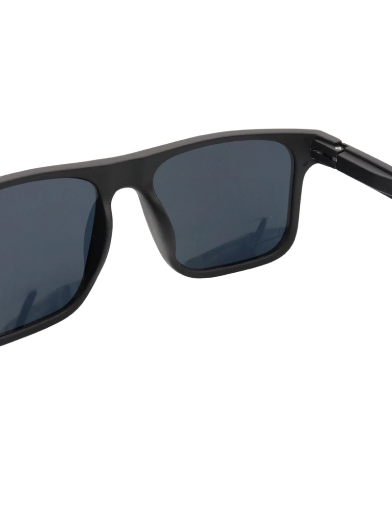 Óculos Napole Unissex Quadrado Preto Fosco