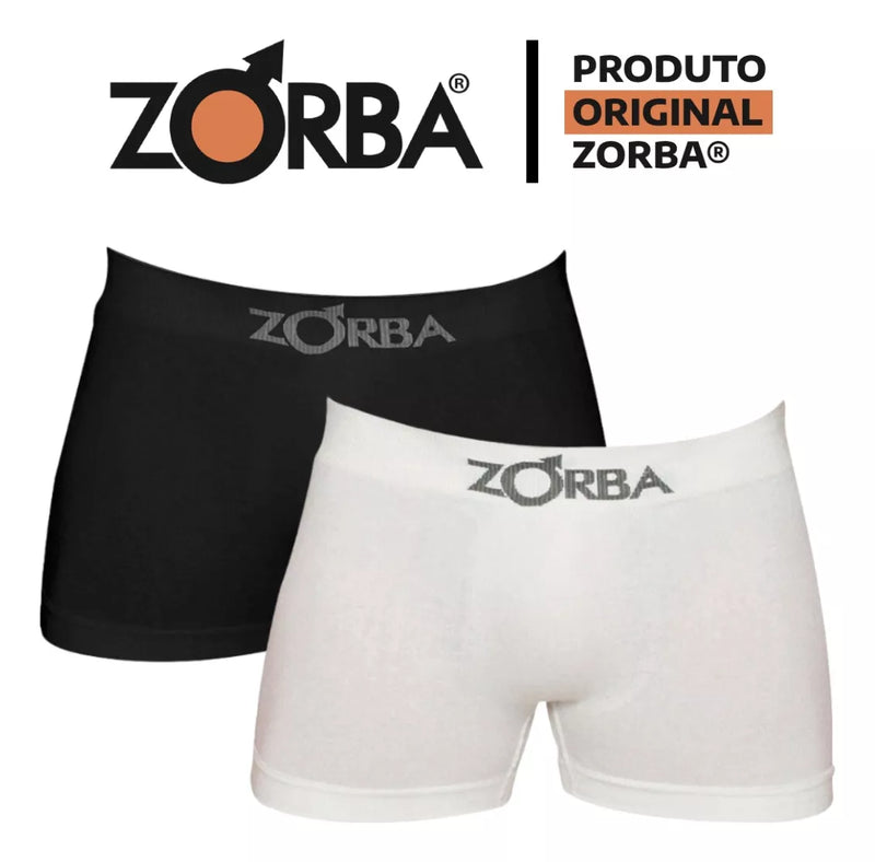 Kit 10 Cuecas Boxer Zorba de Algodão Sem Costura Original