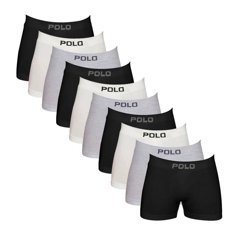Kit 10 Cuecas Polo Boxer Sem Costura Original