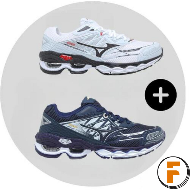 Kit 2 Tênis Mizuno Wave Creation