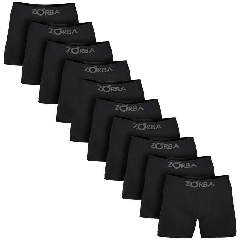 Kit 10 Cuecas Boxer Zorba de Algodão Sem Costura Original