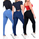 KIT 3 Calças Jeans Feminina Skinny Empina BUMBUM